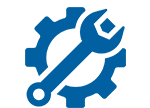 Icon Zahnrad und Schraubenschlüssel